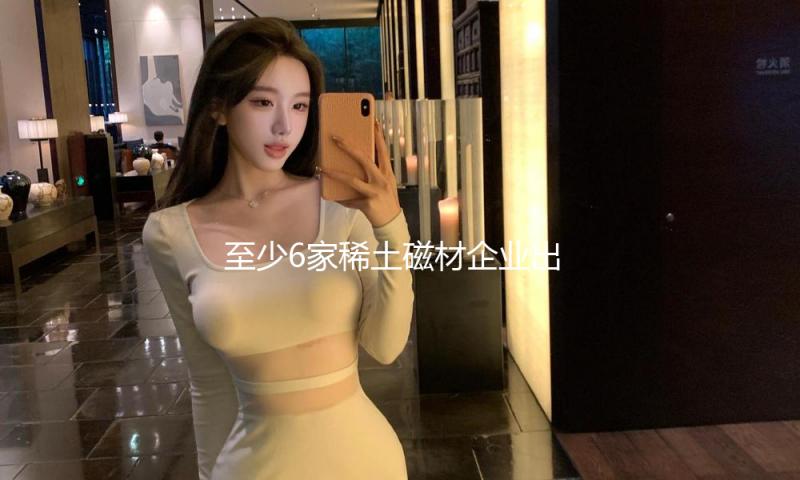 至少6家稀土磁材企业出口许可获批！业界：估计本年稀土挖掘目标增幅约3.7%