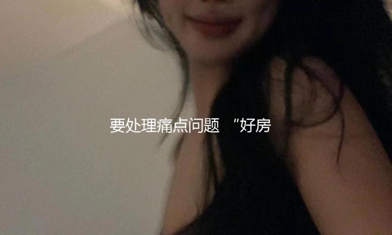 要处理痛点问题 “好房子”不等于“大房子”“贵房子”