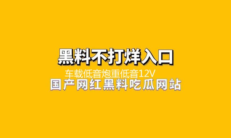 车载低音炮重低音12V小车改装汽车音响蓝牙货车24V大功率家用音箱